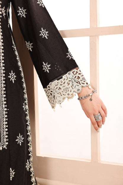 Maria B | Luxury Winter Pret 25 | DW-MN25-06-Black - Ladies Clothes - Maria Faisal