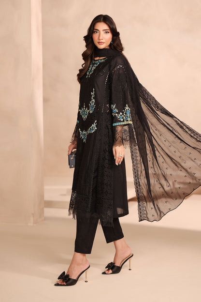 Maria B | Luxury Winter Pret 25 | DW-MN25-08-Black - Ladies Clothes - Maria Faisal