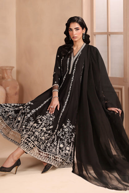 Maria B | Luxury Winter Pret 25 | DW-MN25-09-Black - Ladies Clothes - Maria Faisal