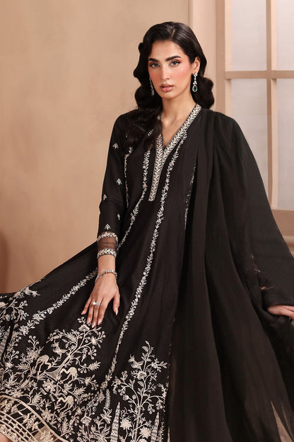 Maria B | Luxury Winter Pret 25 | DW-MN25-09-Black - Ladies Clothes - Maria Faisal