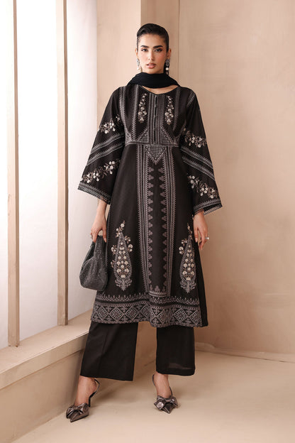 Maria B | Luxury Winter Pret 25 | DW-MN25-10-Black - Ladies Clothes - Maria Faisal