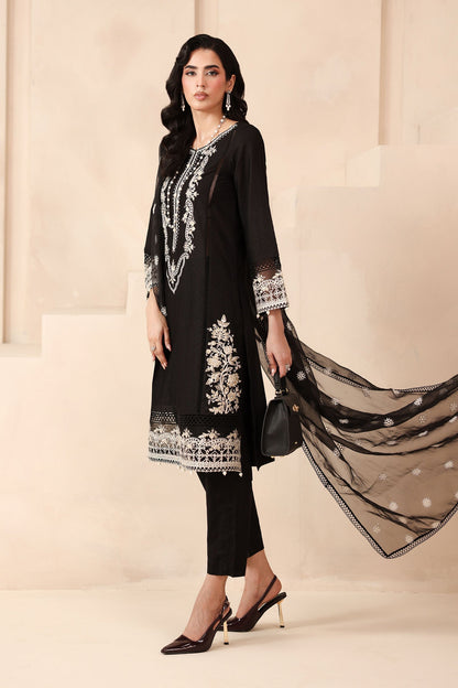 Maria B | Luxury Winter Pret 25 | DW-MN25-13-Black - Ladies Clothes - Maria Faisal