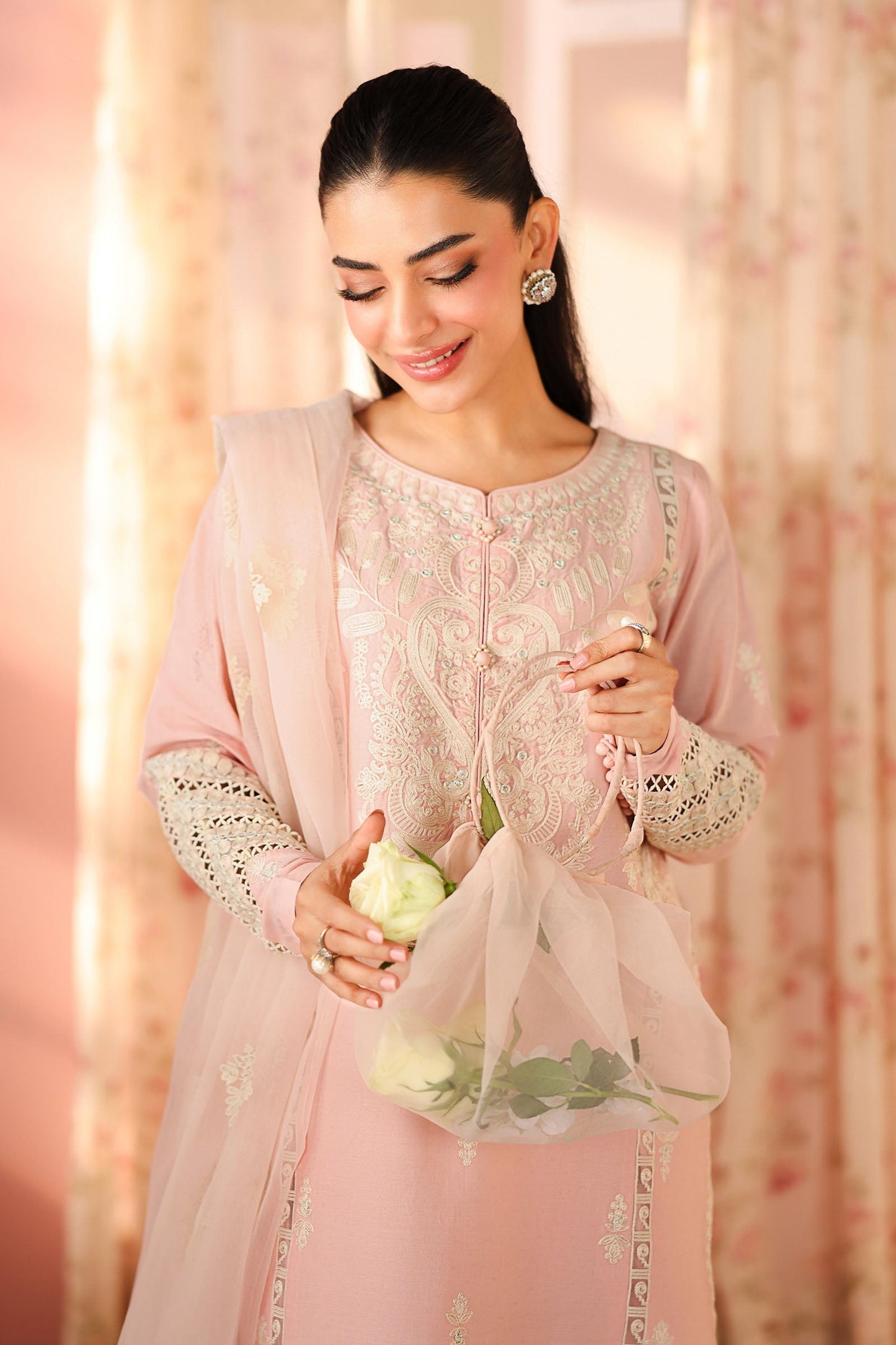 Maria B | Luxury Winter Pret 25 | DW-PF25-34-Pink - Ladies Clothes - Maria Faisal