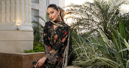 Maria B | Luxury Pret Pre Fall | DW-PF26-03-Black - Luxury Dress - available at Maria Faisal in UK and USA.