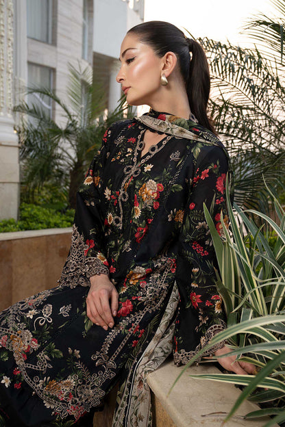 Maria B | Luxury Pret Pre Fall | DW-PF26-03-Black - Luxury Dress - available at Maria Faisal in UK and USA.