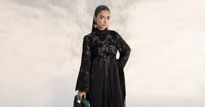 Maira B | Ready to Wear | DW-W24-103 Black by Maria Faisal - Registered Vendor of : Maria B - type : Wedding Dress - 100% original wedding dresses