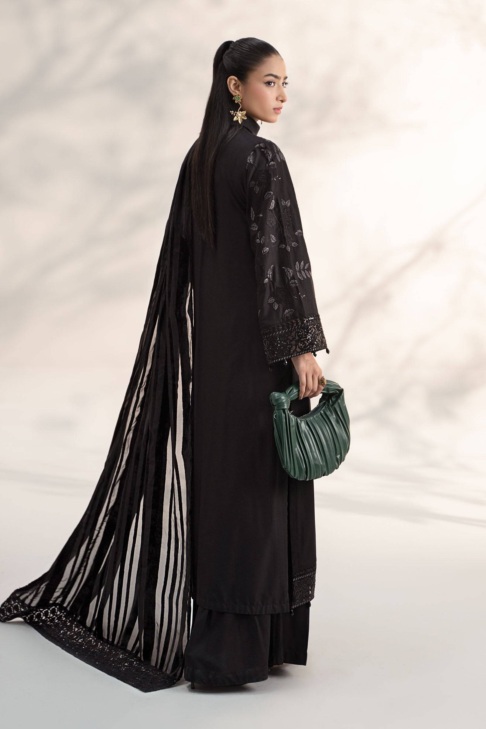 Maira B | Ready to Wear | DW-W24-103 Black by Maria Faisal - Registered Vendor of : Maria B - type : Wedding Dress - 100% original wedding dresses