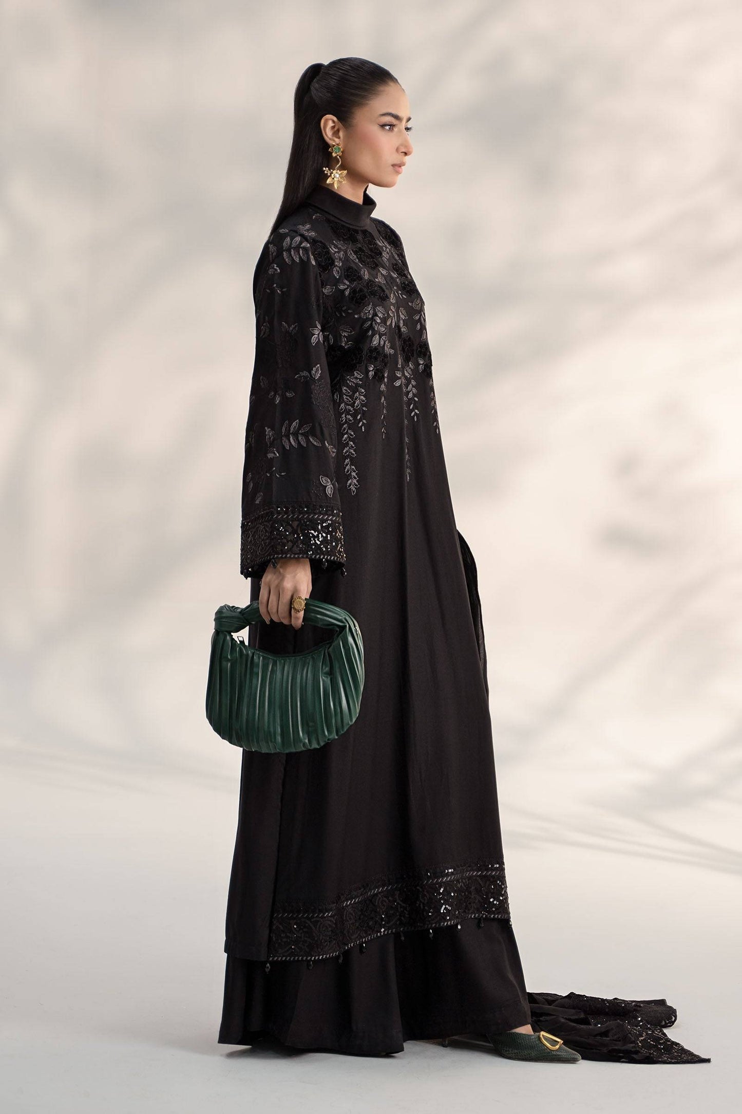 Maira B | Ready to Wear | DW-W24-103 Black by Maria Faisal - Registered Vendor of : Maria B - type : Wedding Dress - 100% original wedding dresses