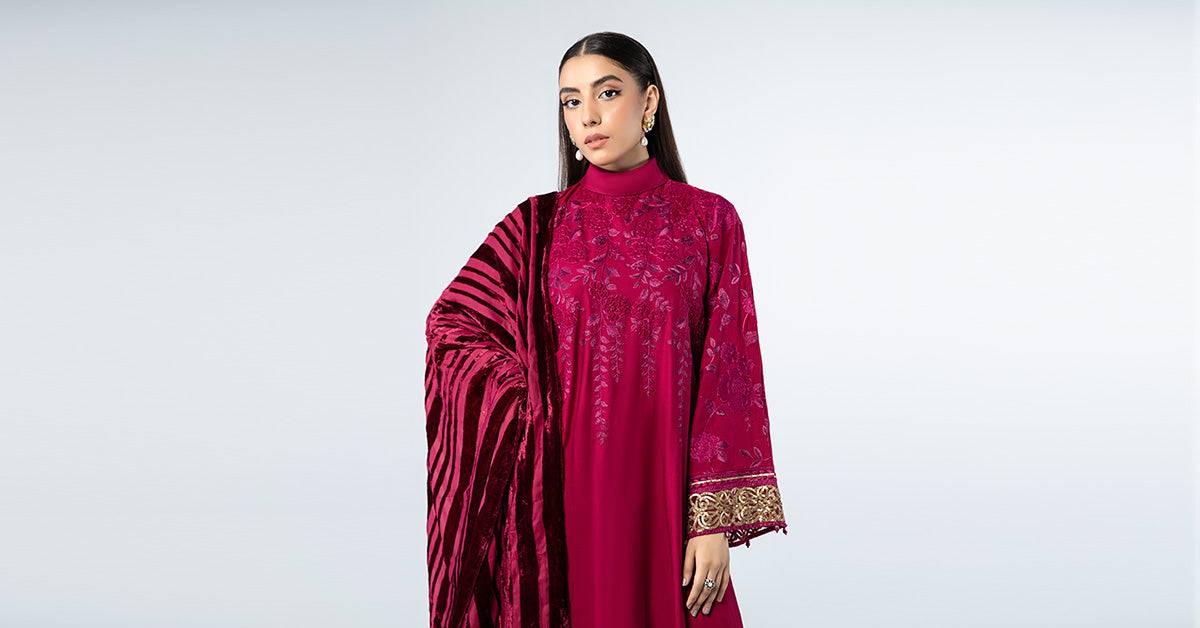 Maira B | Ready to Wear | DW-W24-103 Pink by Maria Faisal - Registered Vendor of : Maria B - type : Wedding Dress - 100% original wedding dresses