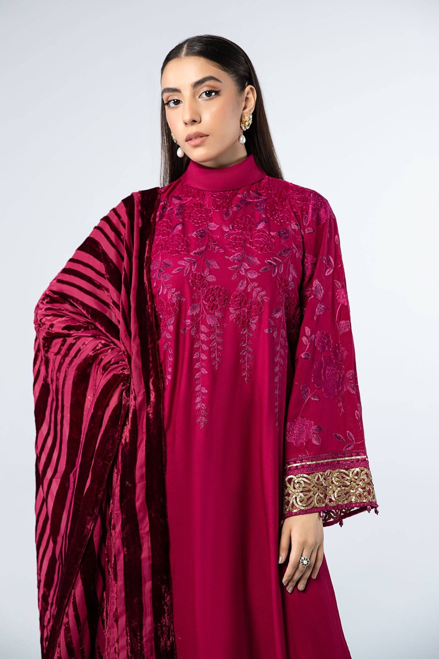 Maira B | Ready to Wear | DW-W24-103 Pink by Maria Faisal - Registered Vendor of : Maria B - type : Wedding Dress - 100% original wedding dresses