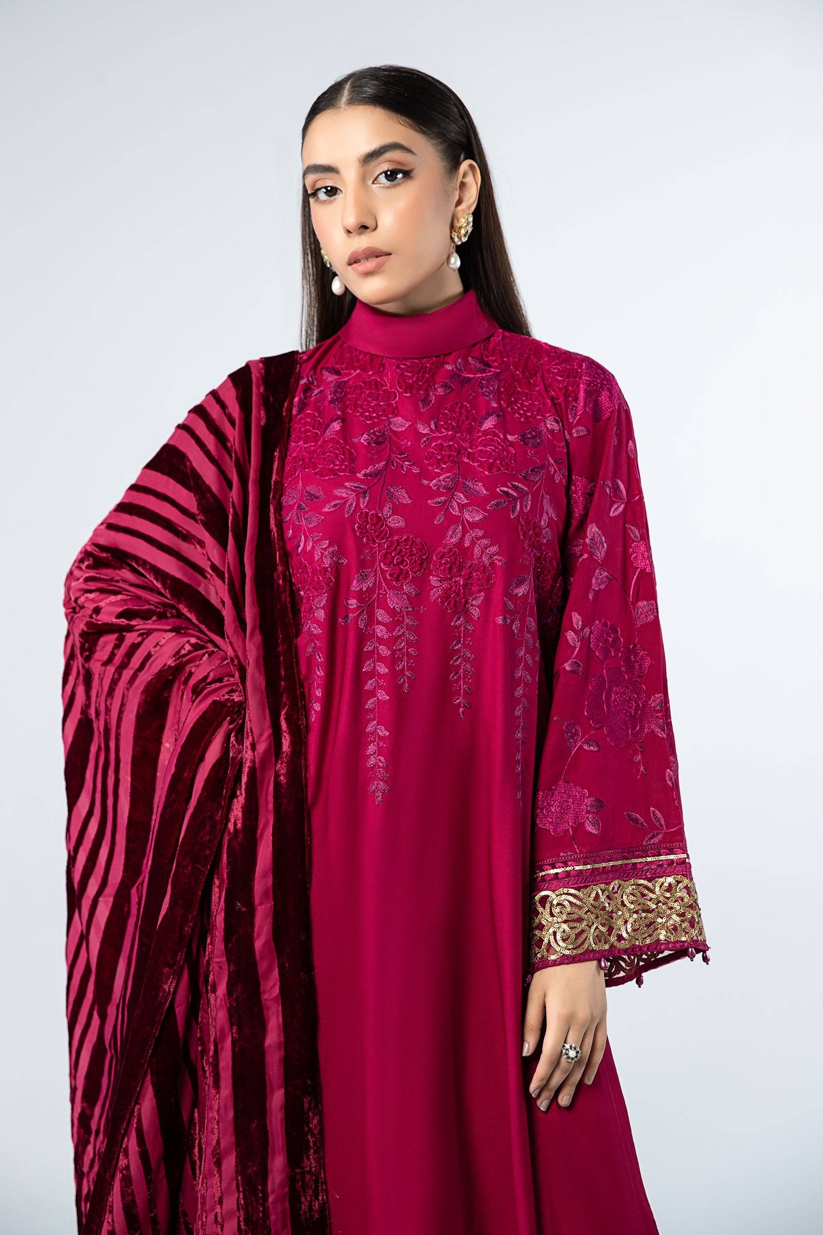 Maira B | Ready to Wear | DW-W24-103 Pink by Maria Faisal - Registered Vendor of : Maria B - type : Wedding Dress - 100% original wedding dresses