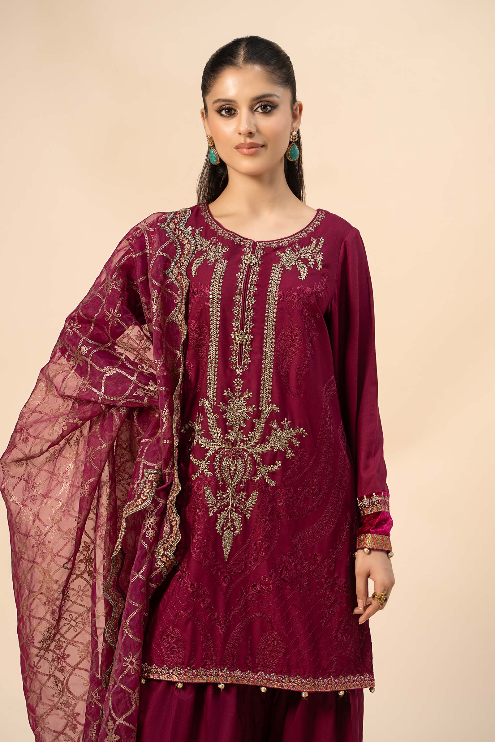 Maira B | Ready to Wear | DW-W24-106 by Maria Faisal - Registered Vendor of : Maria B - type : Wedding Dress - 100% original wedding dresses