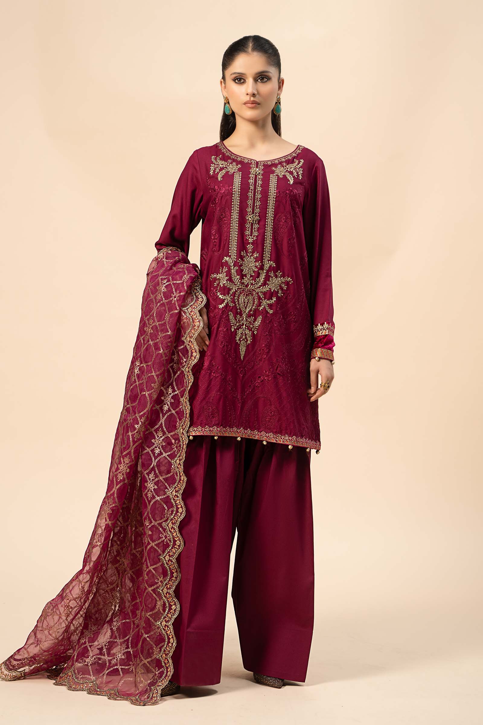 Maira B | Ready to Wear | DW-W24-106 by Maria Faisal - Registered Vendor of : Maria B - type : Wedding Dress - 100% original wedding dresses