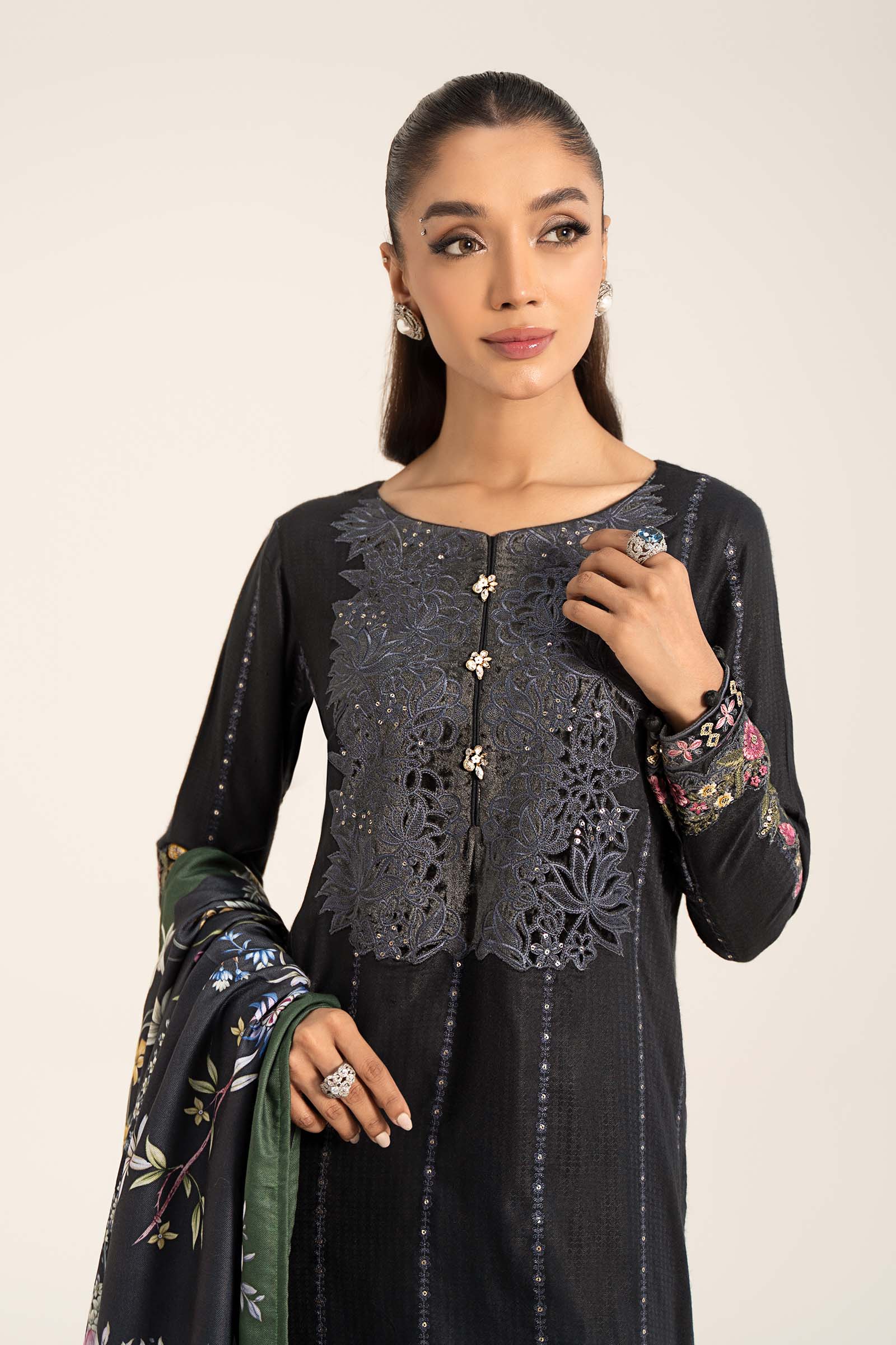 Maira B | Ready to Wear | DW-W24-150 Grey by Maria Faisal - Registered Vendor of : Maria B - type : Wedding Dress - 100% original wedding dresses