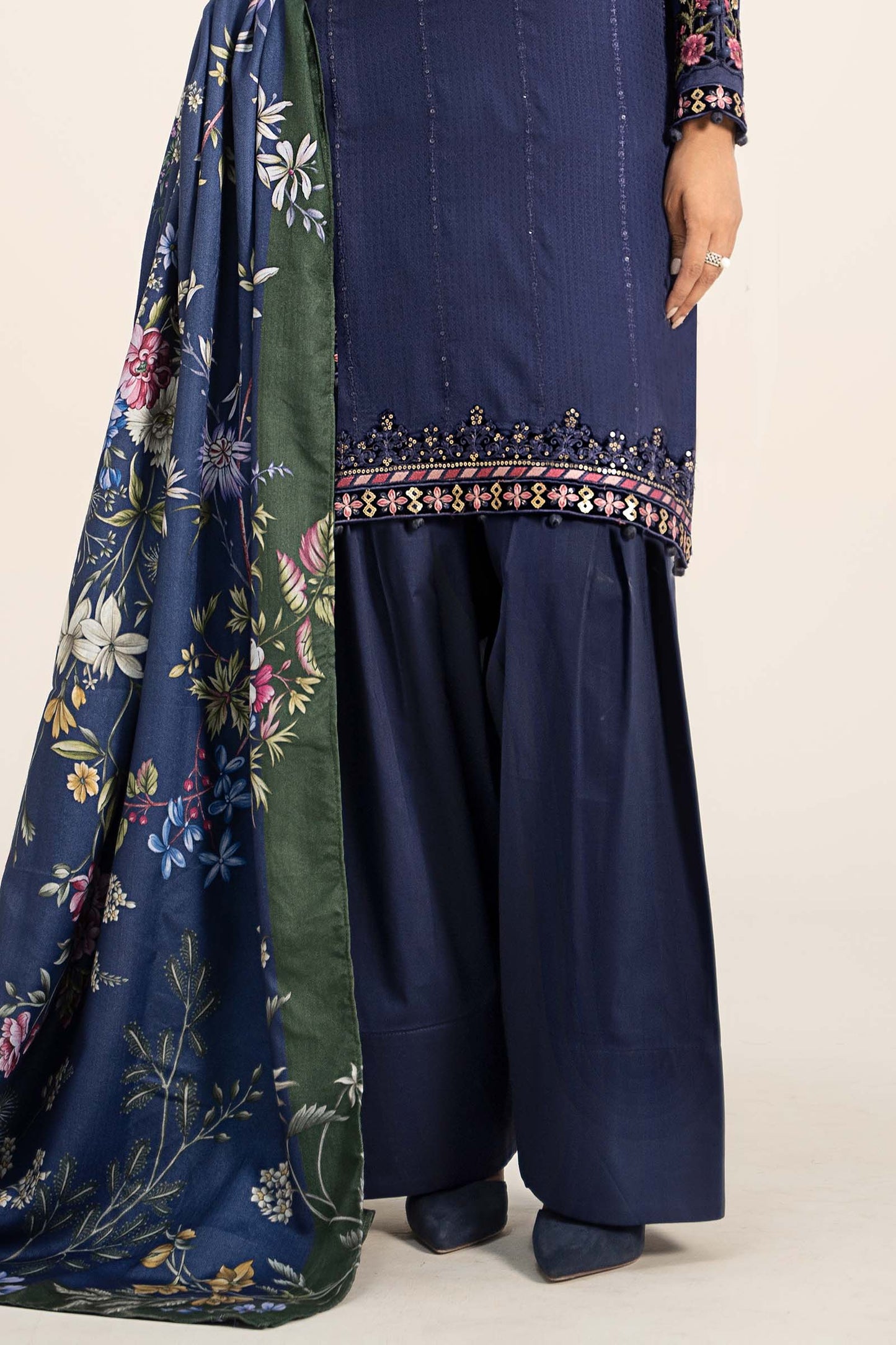 Maira B | Ready to Wear | DW-W24-150 Blue by Maria Faisal - Registered Vendor of : Maria B - type : Wedding Dress - 100% original wedding dresses