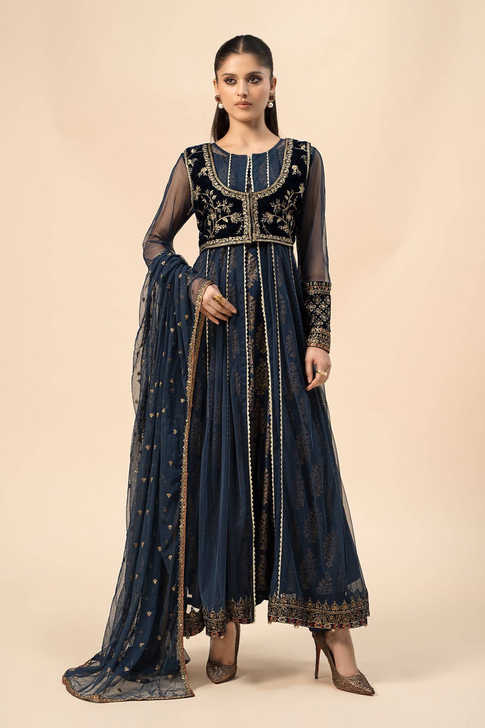 Maira B | Ready to Wear | DW-W24-151 by Maria Faisal - Registered Vendor of : Maria B - type : Wedding Dress - 100% original wedding dresses