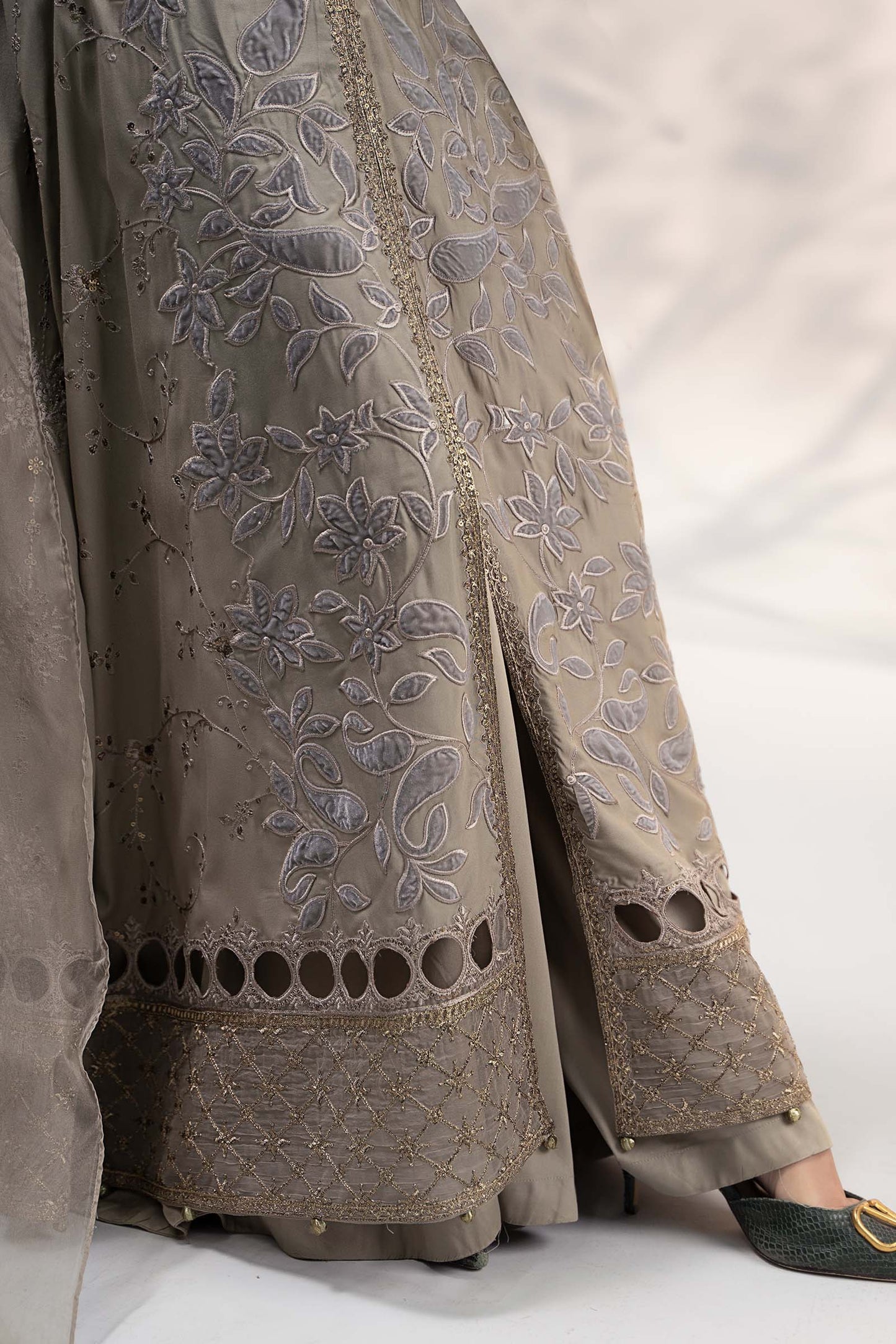 Maira B | Ready to Wear | DW-W24-159 Grey by Maria Faisal - Registered Vendor of : Maria B - type : Wedding Dress - 100% original wedding dresses
