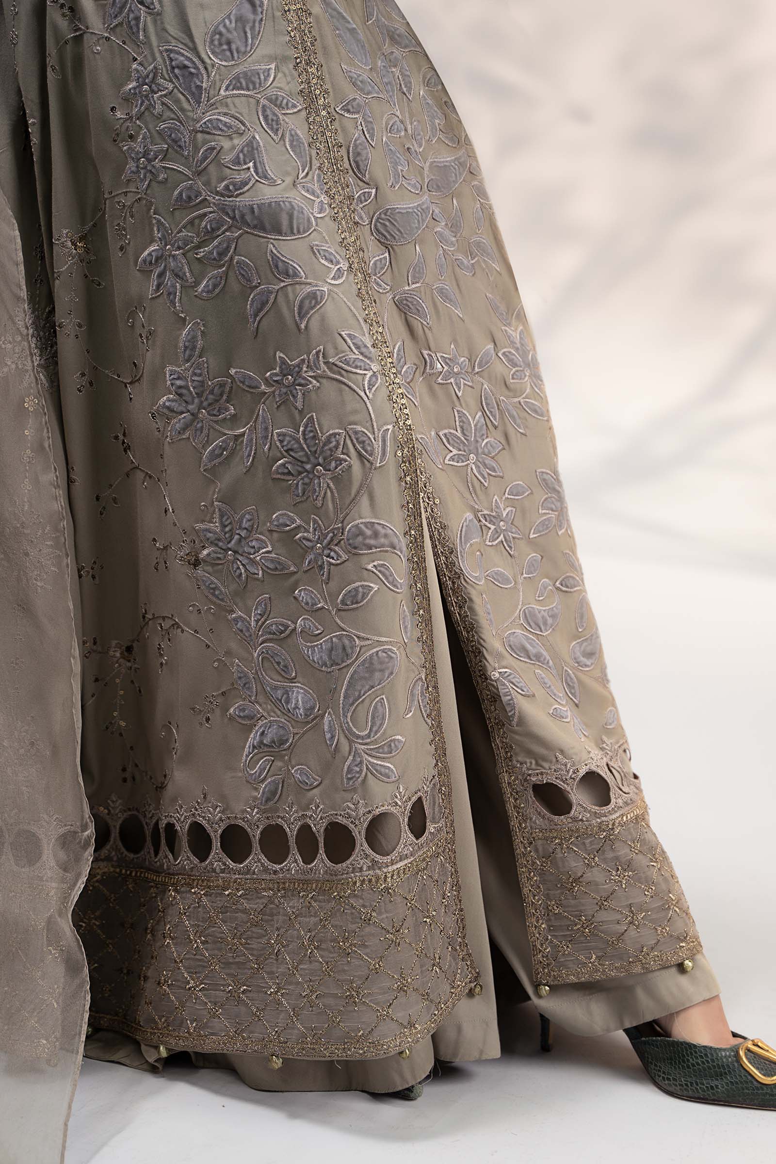 Maira B | Ready to Wear | DW-W24-159 Grey by Maria Faisal - Registered Vendor of : Maria B - type : Wedding Dress - 100% original wedding dresses