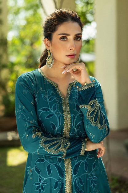 Maira B | Ready to Wear | DW-W24-159 Teal by Maria Faisal - Registered Vendor of : Maria B - type : Wedding Dress - 100% original wedding dresses