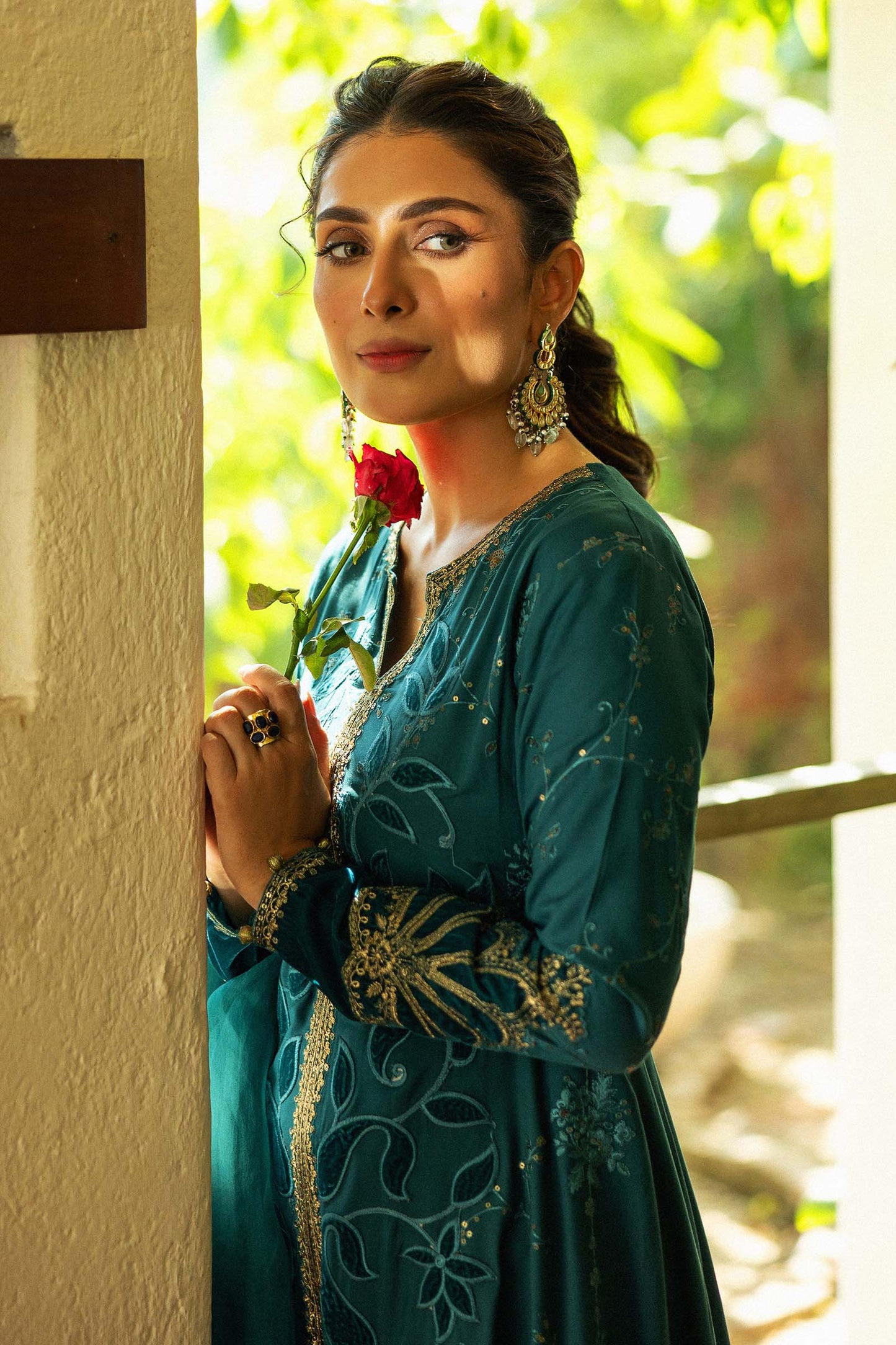 Maira B | Ready to Wear | DW-W24-159 Teal by Maria Faisal - Registered Vendor of : Maria B - type : Wedding Dress - 100% original wedding dresses
