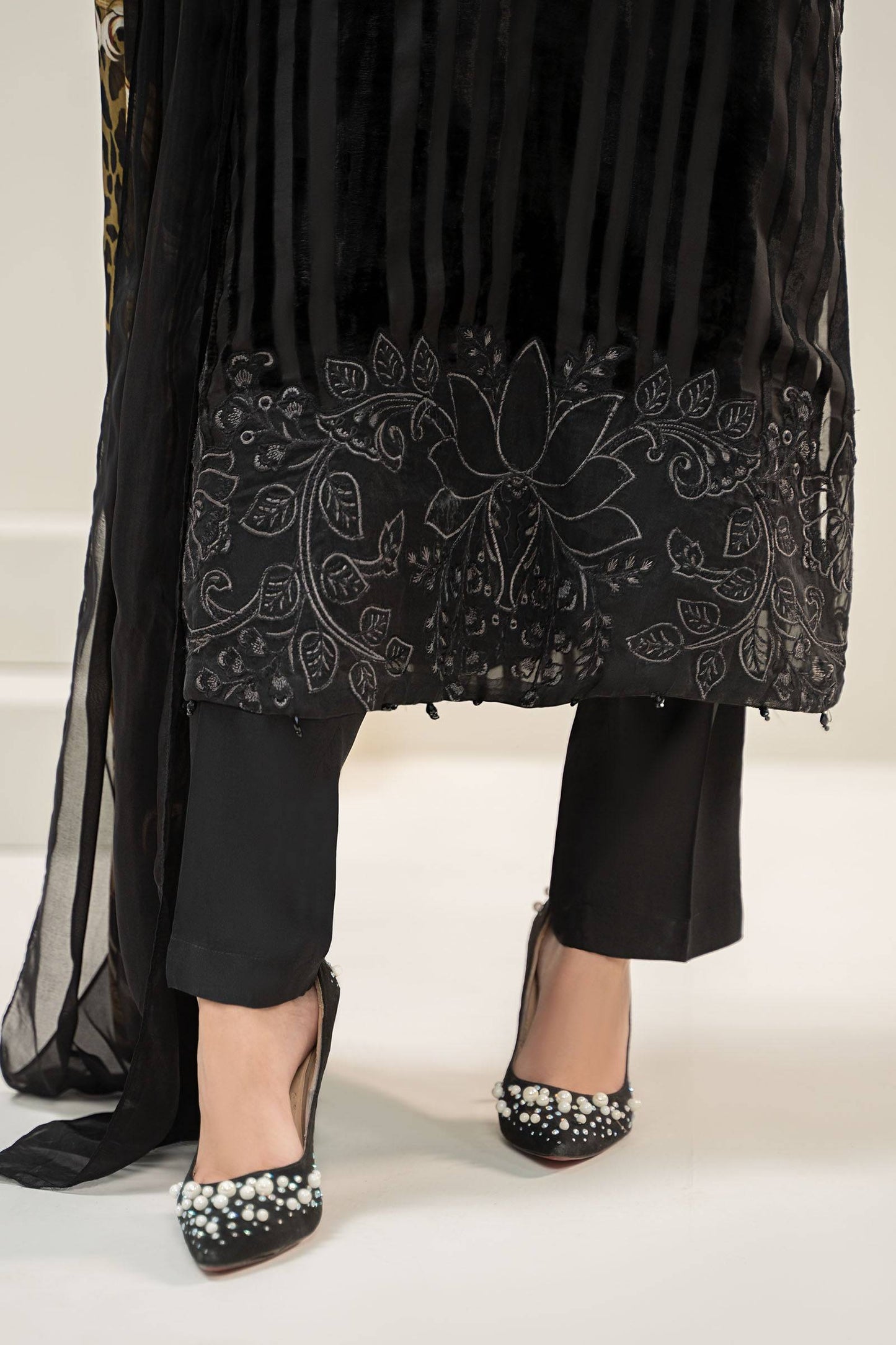 Maira B | Ready to Wear | DW-W24-173 Black by Maria Faisal - Registered Vendor of : Maria B - type : Wedding Dress - 100% original wedding dresses