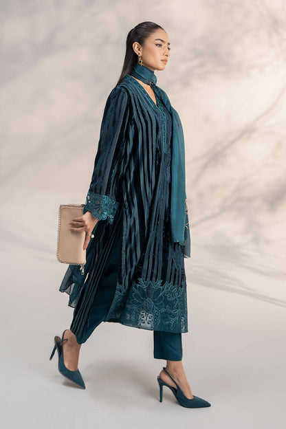 Maira B | Ready to Wear | DW-W24-173 Teal by Maria Faisal - Registered Vendor of : Maria B - type : Wedding Dress - 100% original wedding dresses