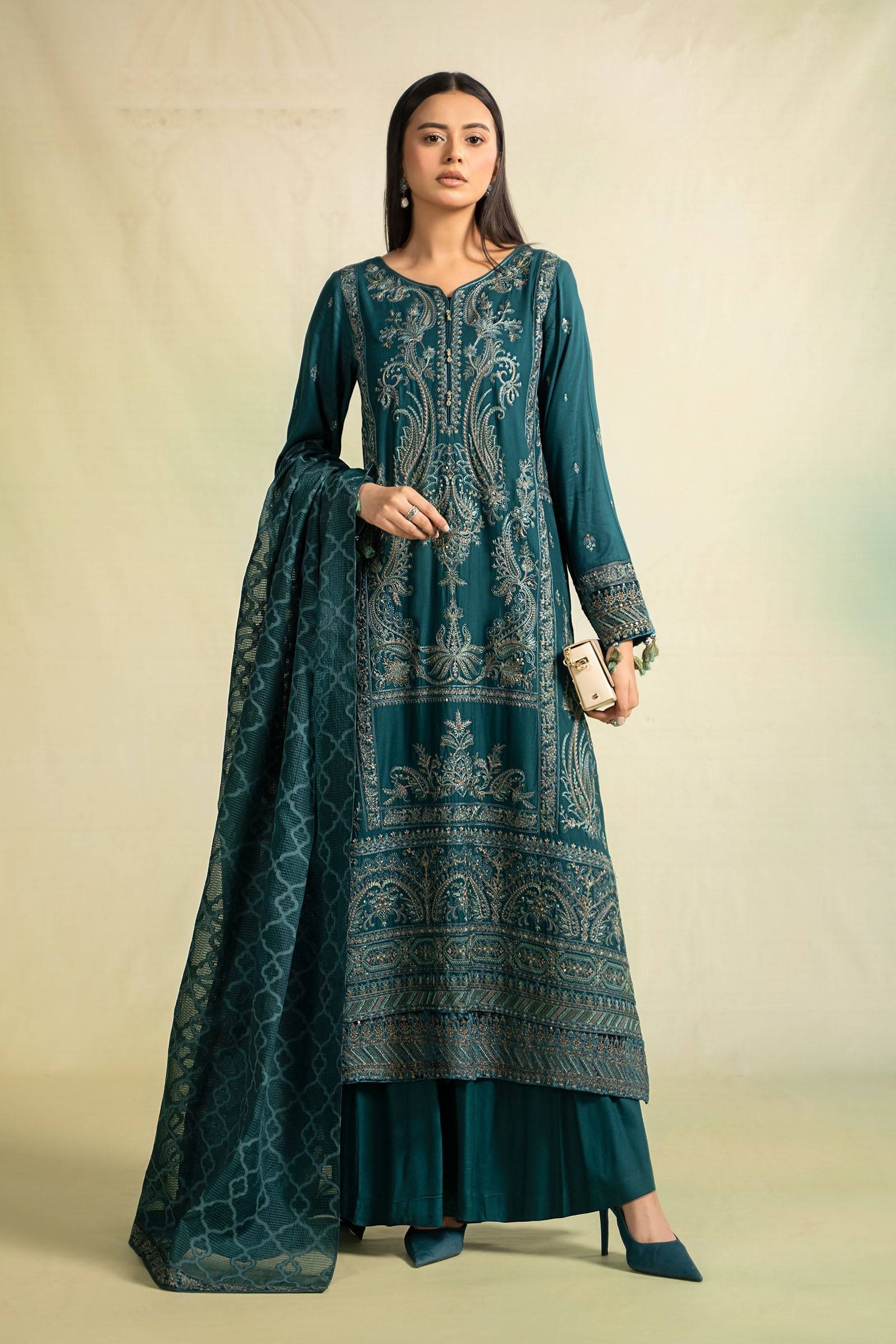 Maira B | Ready to Wear | DW-W24-22 by Maria Faisal - Registered Vendor of : Maria B - type : Wedding Dress - 100% original wedding dresses