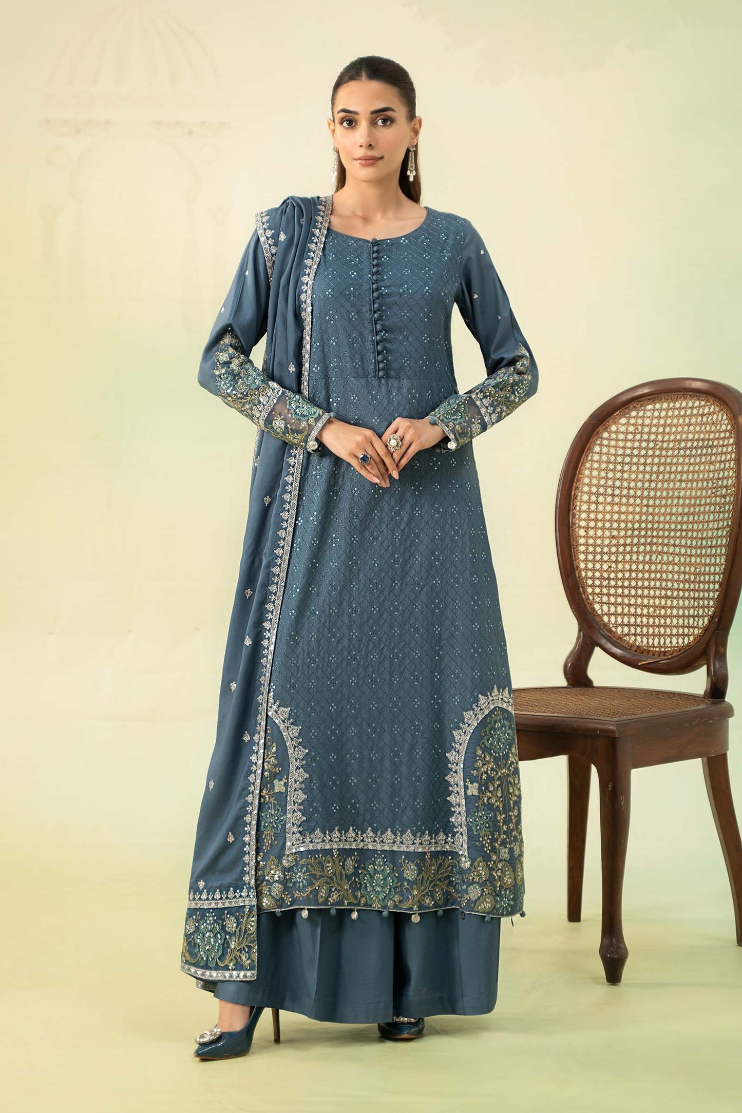 Maira B | Ready to Wear | DW-W24-45 by Maria Faisal - Registered Vendor of : Maria B - type : Wedding Dress - 100% original wedding dresses