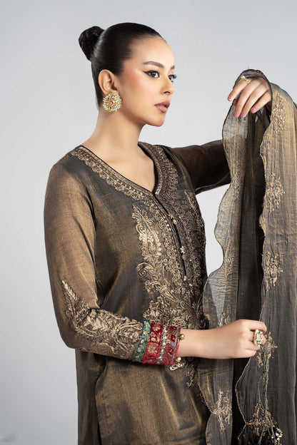 Maria B | Luxury Winter Pret 25 | DW-W25-01-Black - Ladies Clothes - Maria Faisal