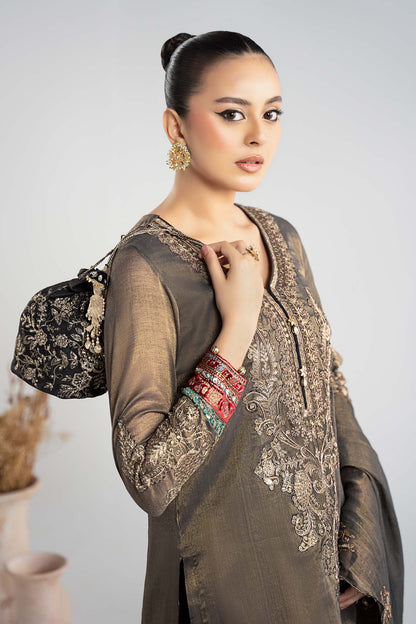 Maria B | Luxury Winter Pret 25 | DW-W25-01-Black - Ladies Clothes - Maria Faisal