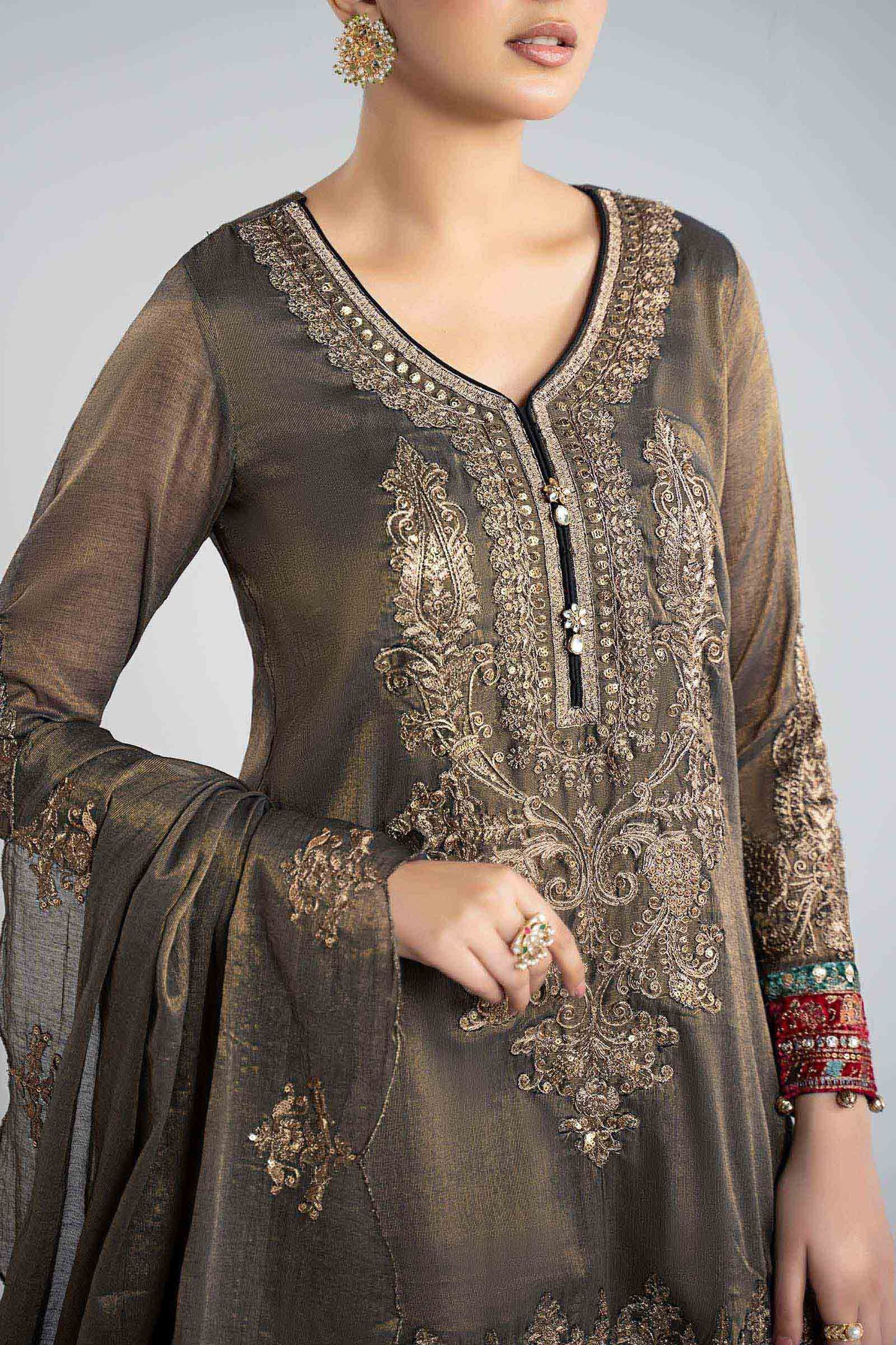 Maria B | Luxury Winter Pret 25 | DW-W25-01-Black - Ladies Clothes - Maria Faisal