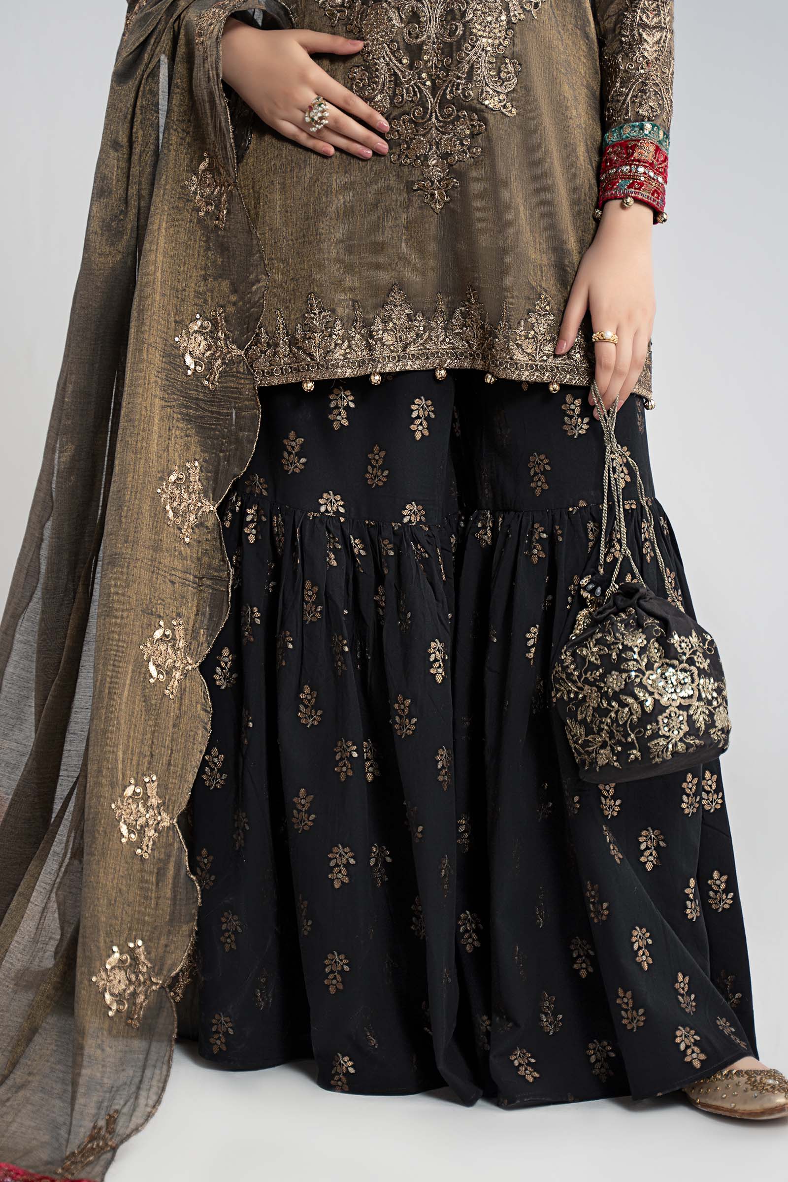 Maria B | Pre Fall Dresses | 3 Piece Embroidered Masoori Suit ZB - Ladies Clothes - Maria Faisal