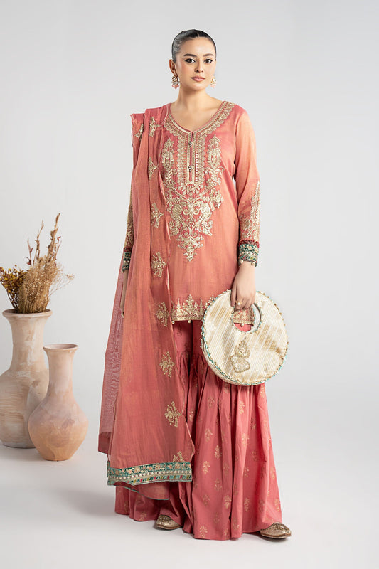 Maria B | Pre Fall Dresses | 3 Piece Embroidered Masoori Suit ZD - Ladies Clothes - Maria Faisal