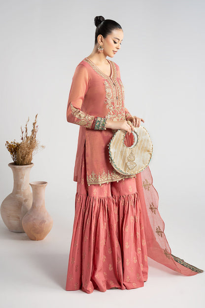 Maria B | Pre Fall Dresses | 3 Piece Embroidered Masoori Suit ZD - Ladies Clothes - Maria Faisal