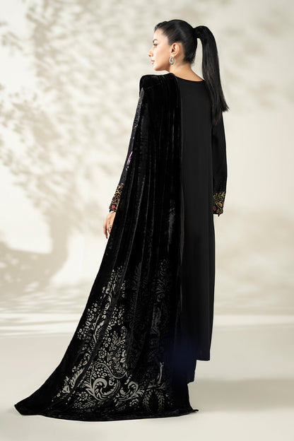Maria B | Luxury Winter Pret 25 | DW-W25-20-Black - Ladies Clothes - Maria Faisal