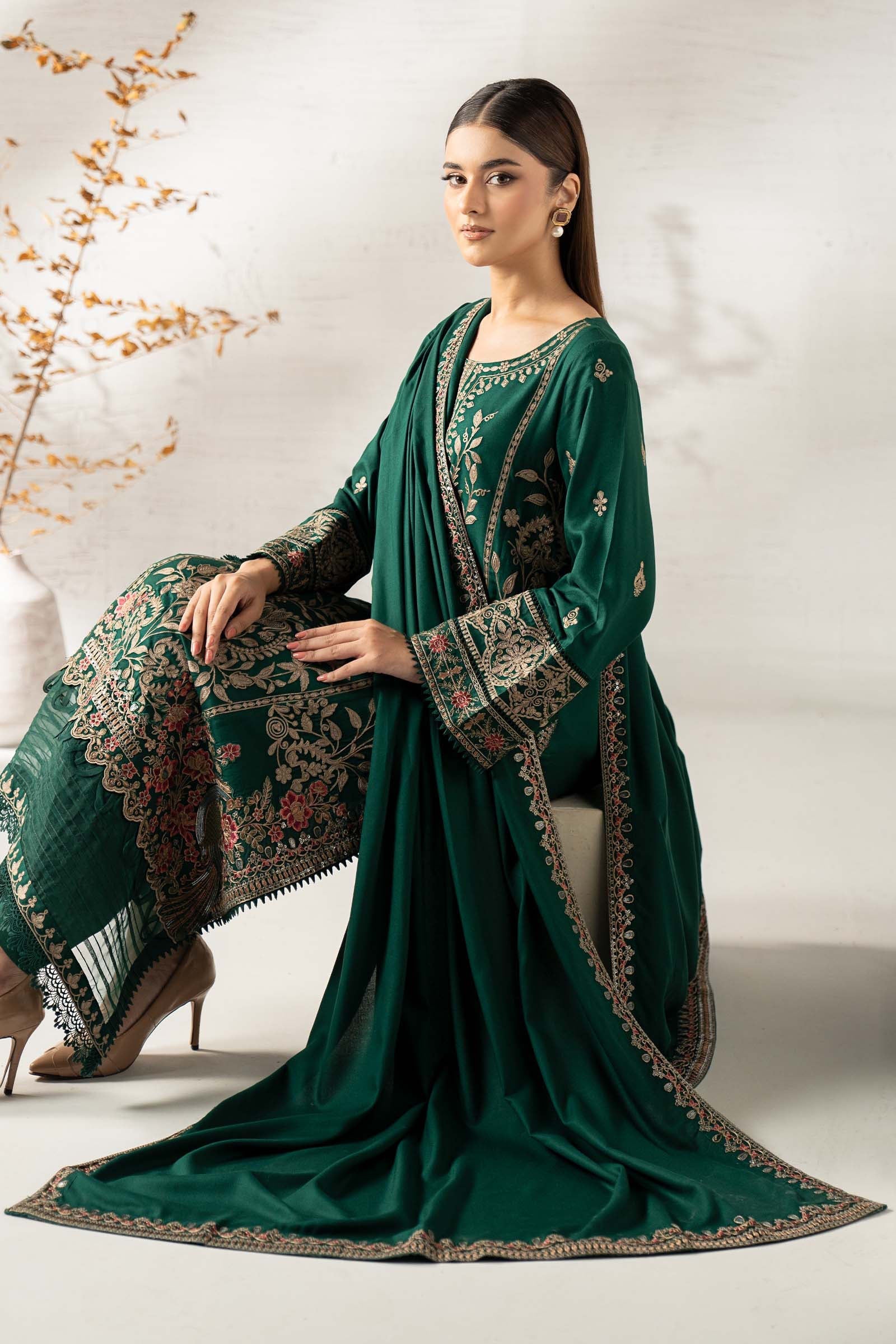 Maria B | Pre fall Dresses | DW-W25-32 G - Ladies Clothes - Maria Faisal