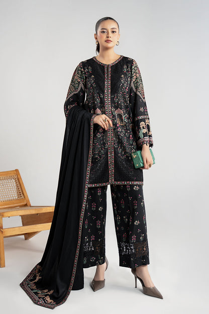 Maria B | Luxury Winter Pret 25 | DW-W25-35-Black - Ladies Clothes - Maria Faisal