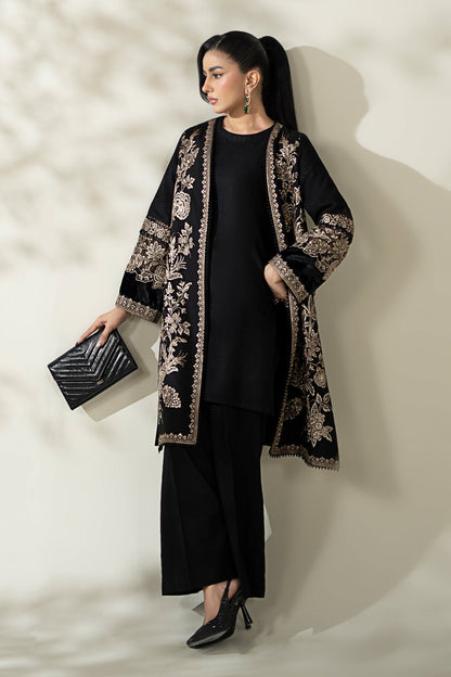 Maria B | Luxury Winter Pret 25 | DW-W25-43-Black - Ladies Clothes - Maria Faisal