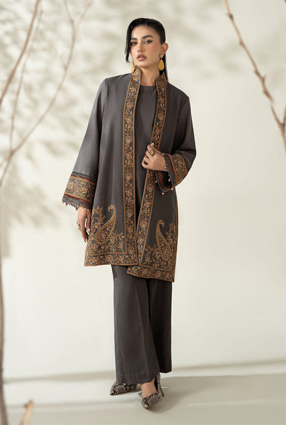 Maria B | Luxury Winter Pret 25 | DW-W25-49-Grey - Ladies Clothes - Maria Faisal