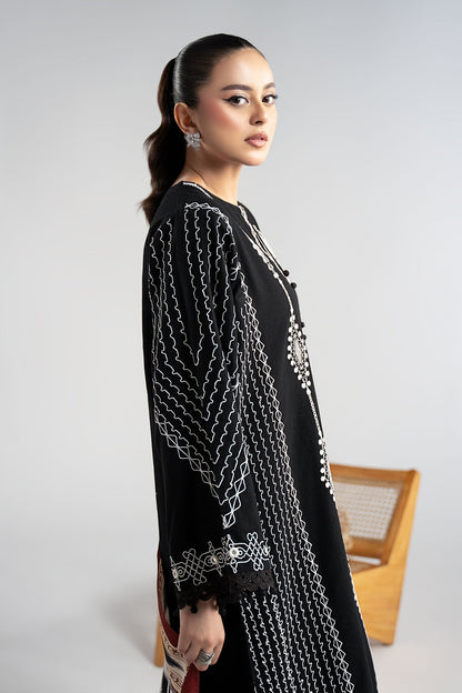 Maria B | Luxury Winter Pret 25 | DW-W25-51-Black - Ladies Clothes - Maria Faisal