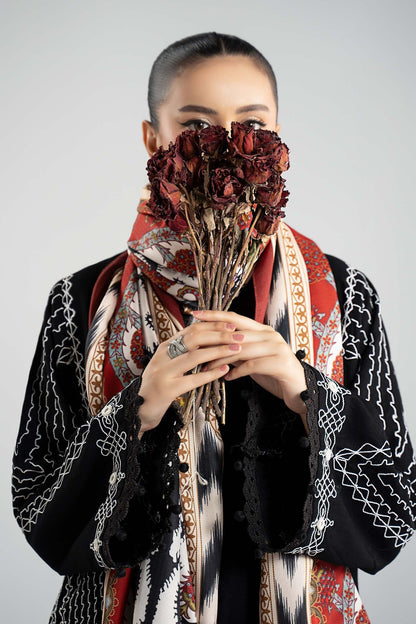 Maria B | Luxury Winter Pret 25 | DW-W25-51-Black - Ladies Clothes - Maria Faisal