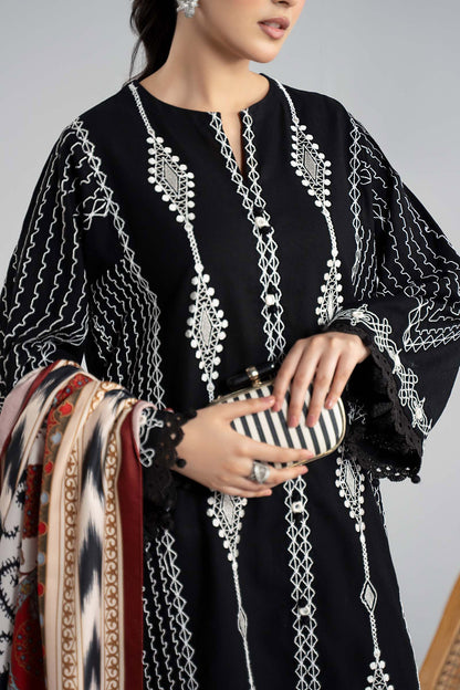 Maria B | Luxury Winter Pret 25 | DW-W25-51-Black - Ladies Clothes - Maria Faisal