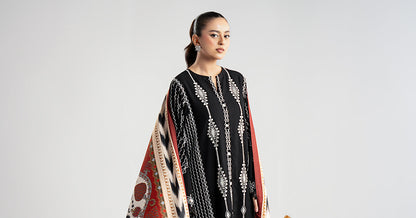 Maria B | Luxury Winter Pret 25 | DW-W25-51-Black - Ladies Clothes - Maria Faisal