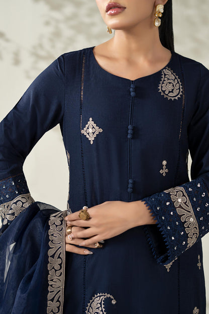 Maria B | Pre Fall Dresses | 3 Piece Embroidered Marina Suit ZX - Ladies Clothes - Maria Faisal