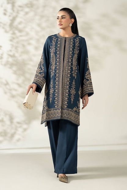 Maria B | Pre Fall Dresses | 3 Piece Embroidered Khaddar Suit ZA - Ladies Clothes - Maria Faisal