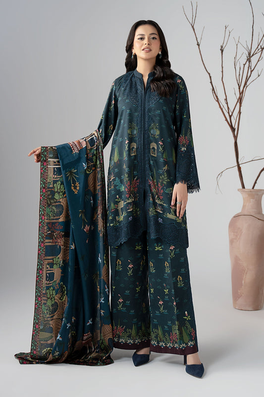 Maria B | Luxury Winter Pret 25 | DW-W25-59-Teal - Ladies Clothes - Maria Faisal