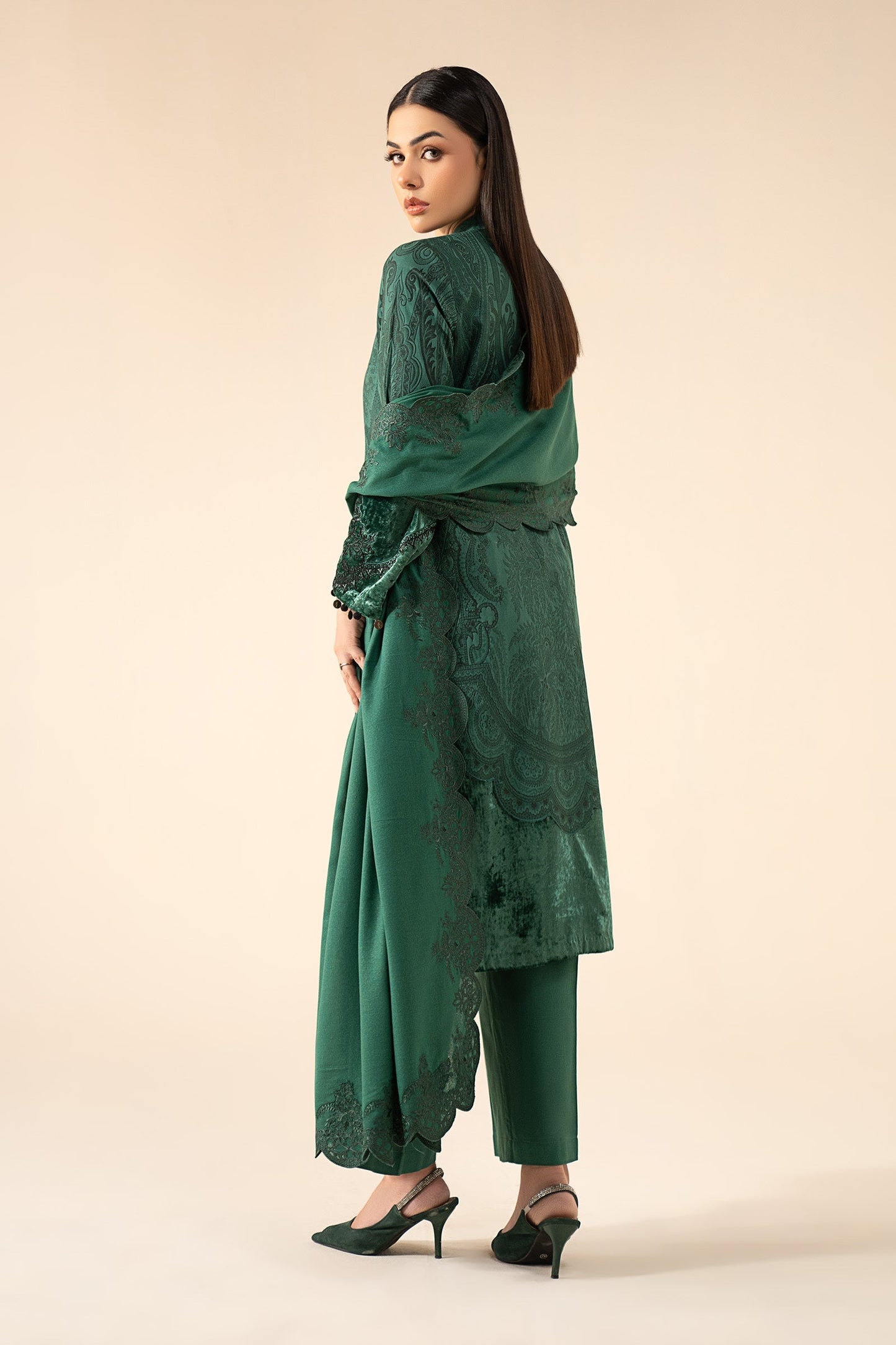 Maria B | Eid Festive Pret | DW-W25-75 - Luxury Dress - available at Maria Faisal in UK and USA.