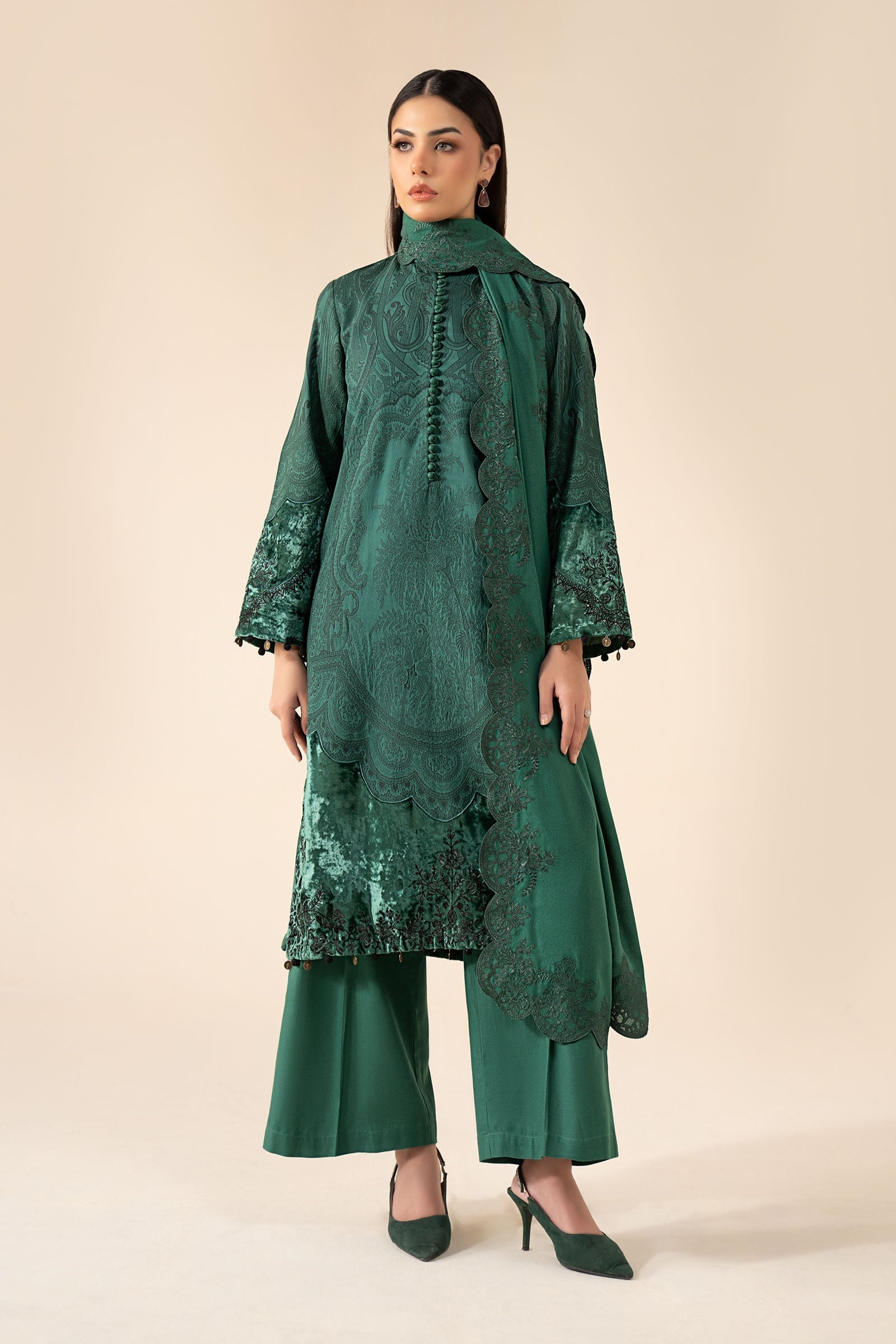 Maria B | Eid Festive Pret | DW-W25-75 - Luxury Dress - available at Maria Faisal in UK and USA.