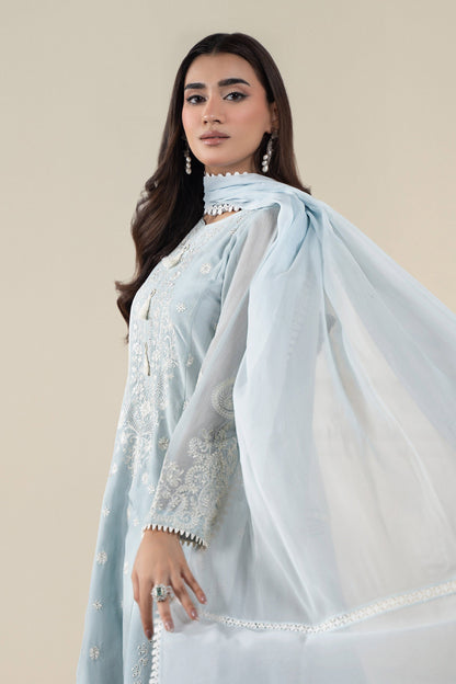 Maria B | Luxury Winter Pret 25 | DW-EA25-76-Blue - Ladies Clothes - Maria Faisal