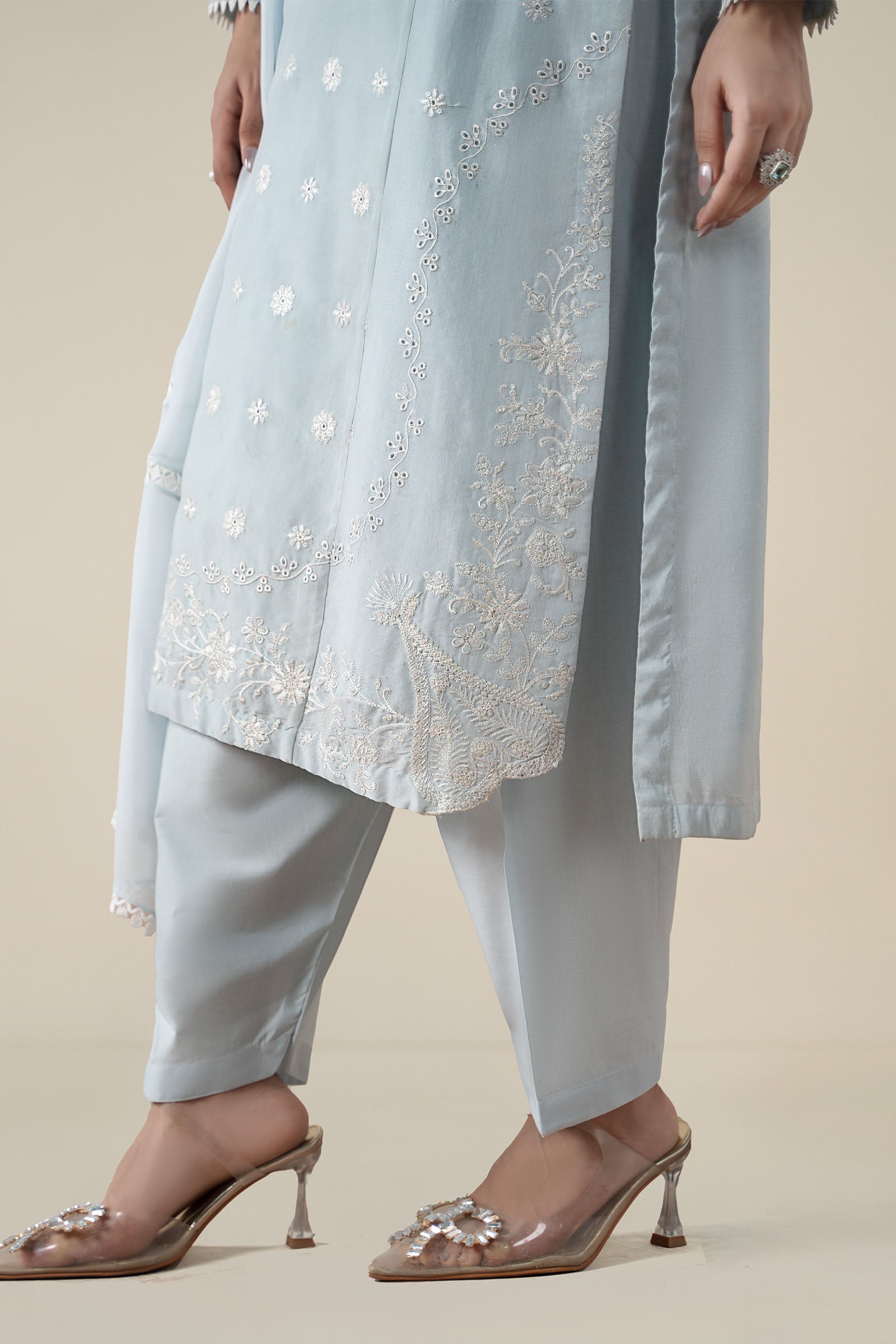 Maria B | Luxury Winter Pret 25 | DW-EA25-76-Blue - Ladies Clothes - Maria Faisal